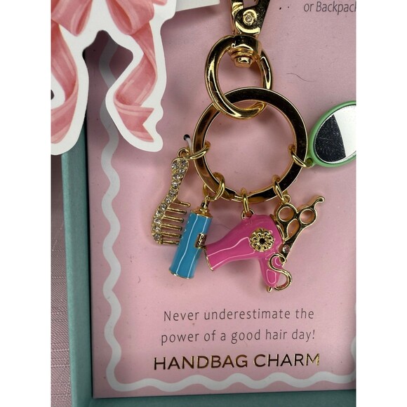 Hairdresser Themed Bag Charm keychain - Picture 4 of 4